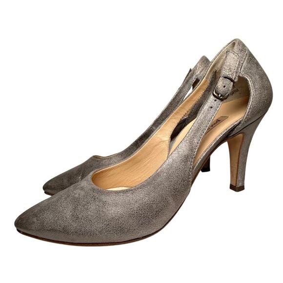 Paul Green Contessa Smoked Brushed Gold Pumps Leather Sz 7 Women's Shoes Career - Picture 15 of 16